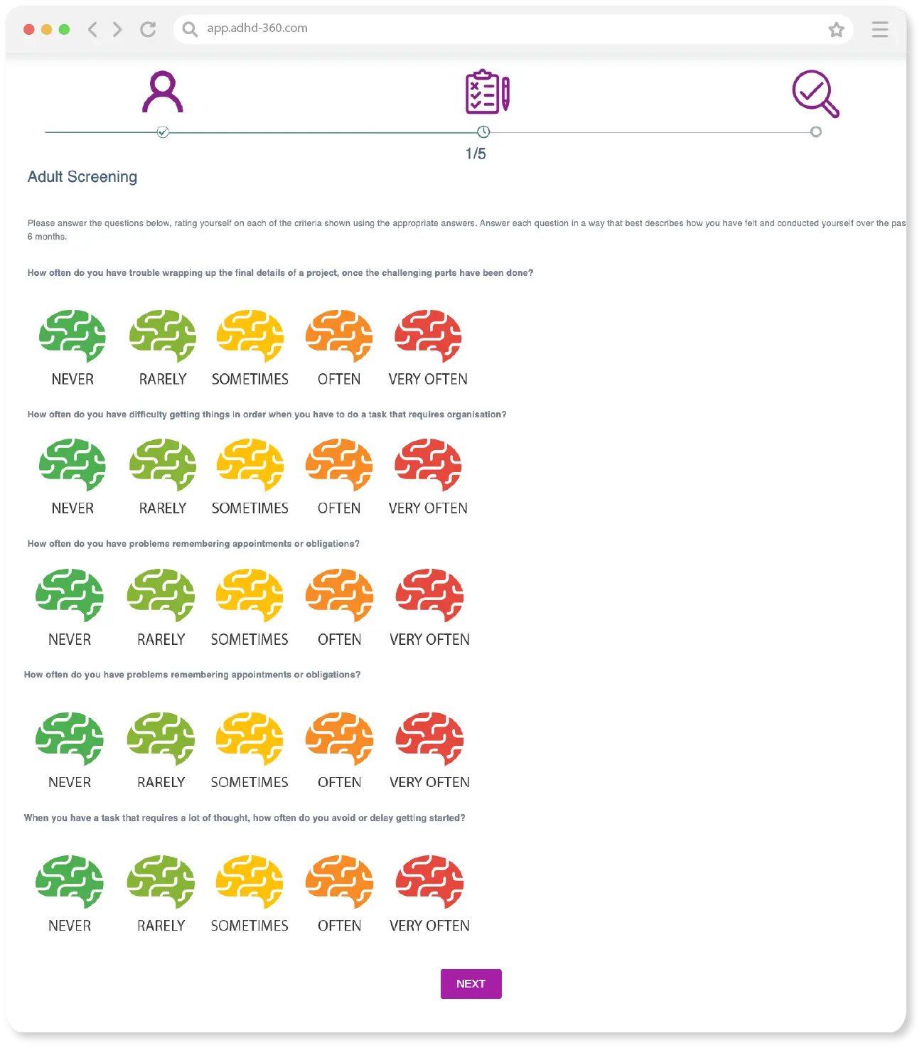 Starting Your ADHD Screening Assessment