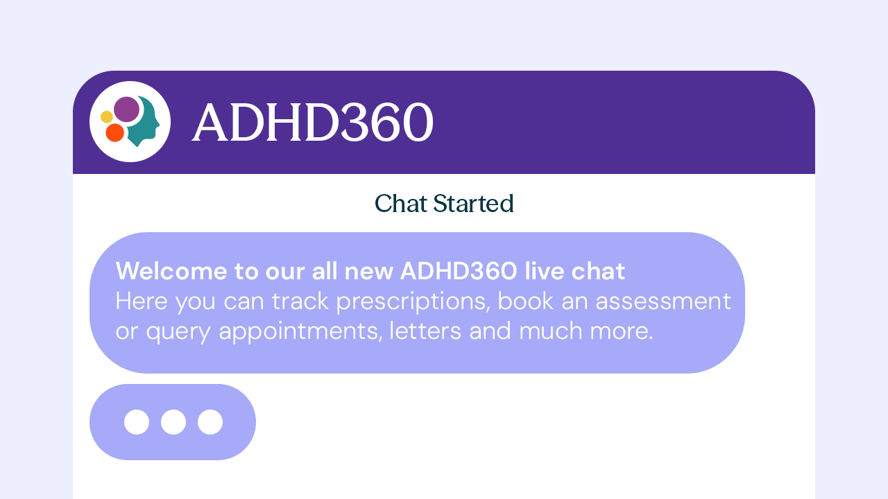 ADHD 360 Live chat upgrade